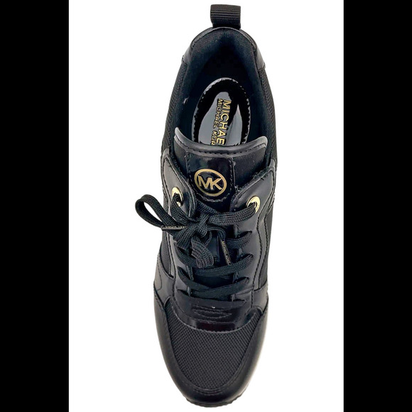 Michael Kors Women's Crista Trainer Tech Canvas Lace Up Sneakers Black - Medium - Picture 2 of 3